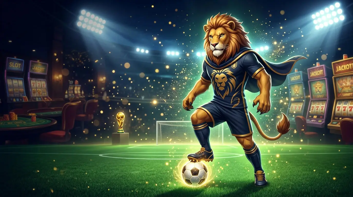 Leonardo the lion inviting players to explore more casino games